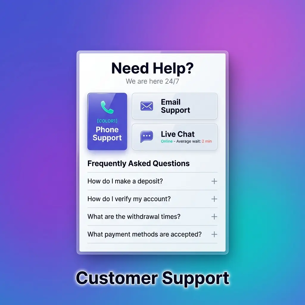Customer support options for delayed or declined withdrawals: live chat, help centre link, and support@1win.com email