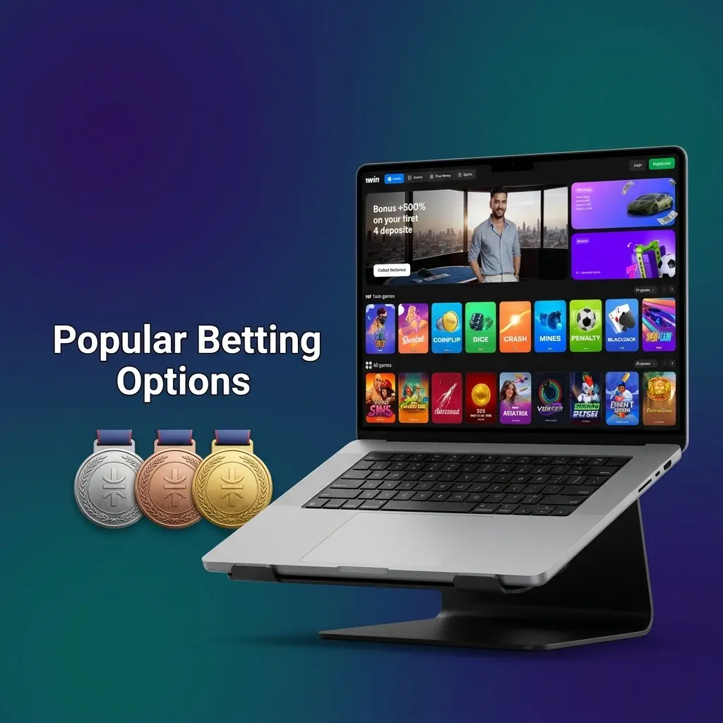 Infographic of popular betting options: Live in-play, pre-match line, multi live slips, and cash out for risk control