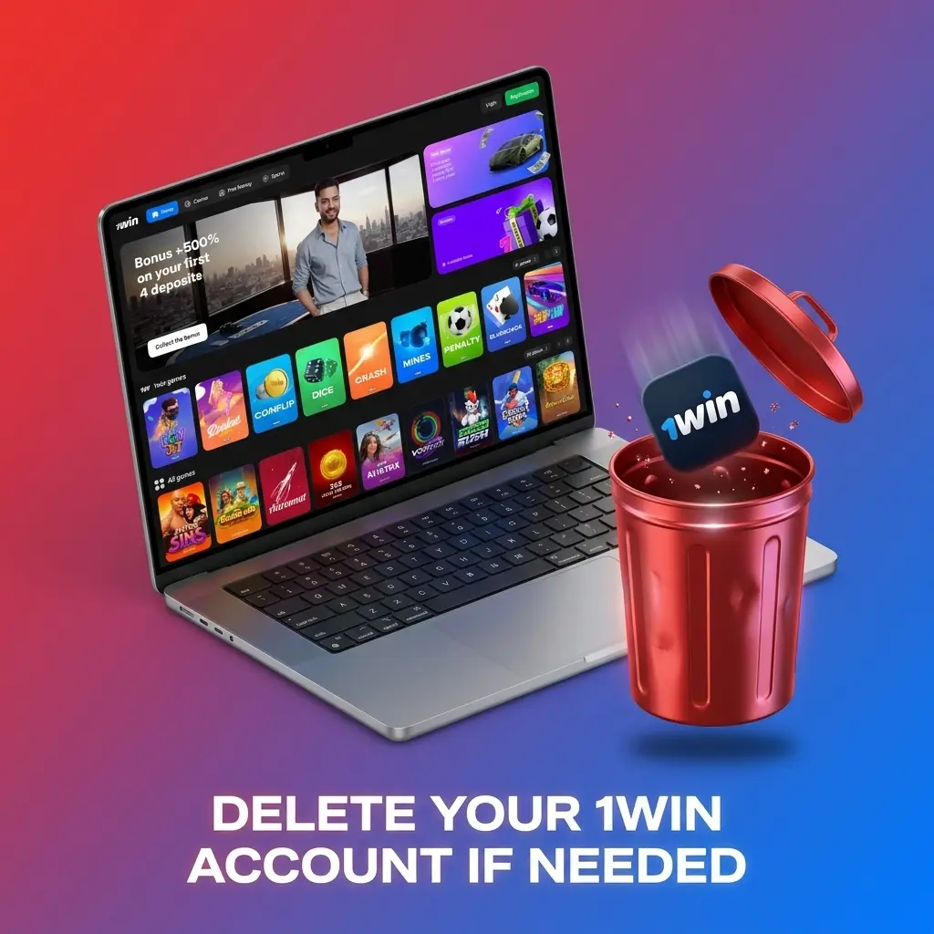 Steps to delete a 1win account: open Settings, request closure, confirm identity, and check final status message