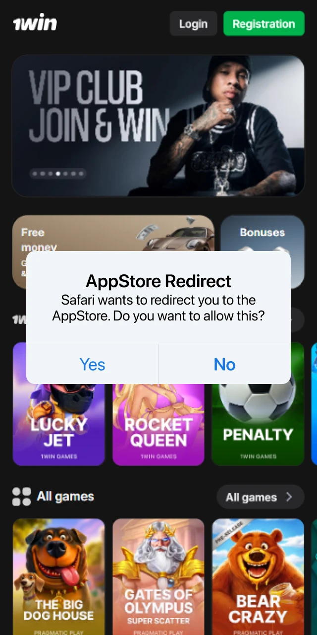 Access the official App Store to find the 1win iOS App.