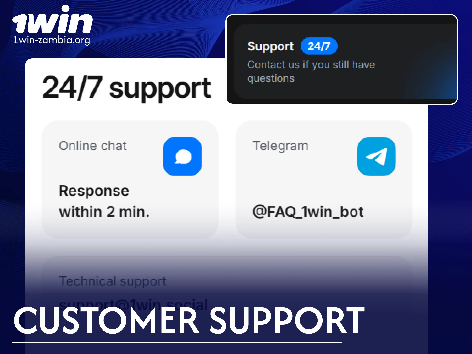 Contact the 1win customer support team for immediate professional assistance.