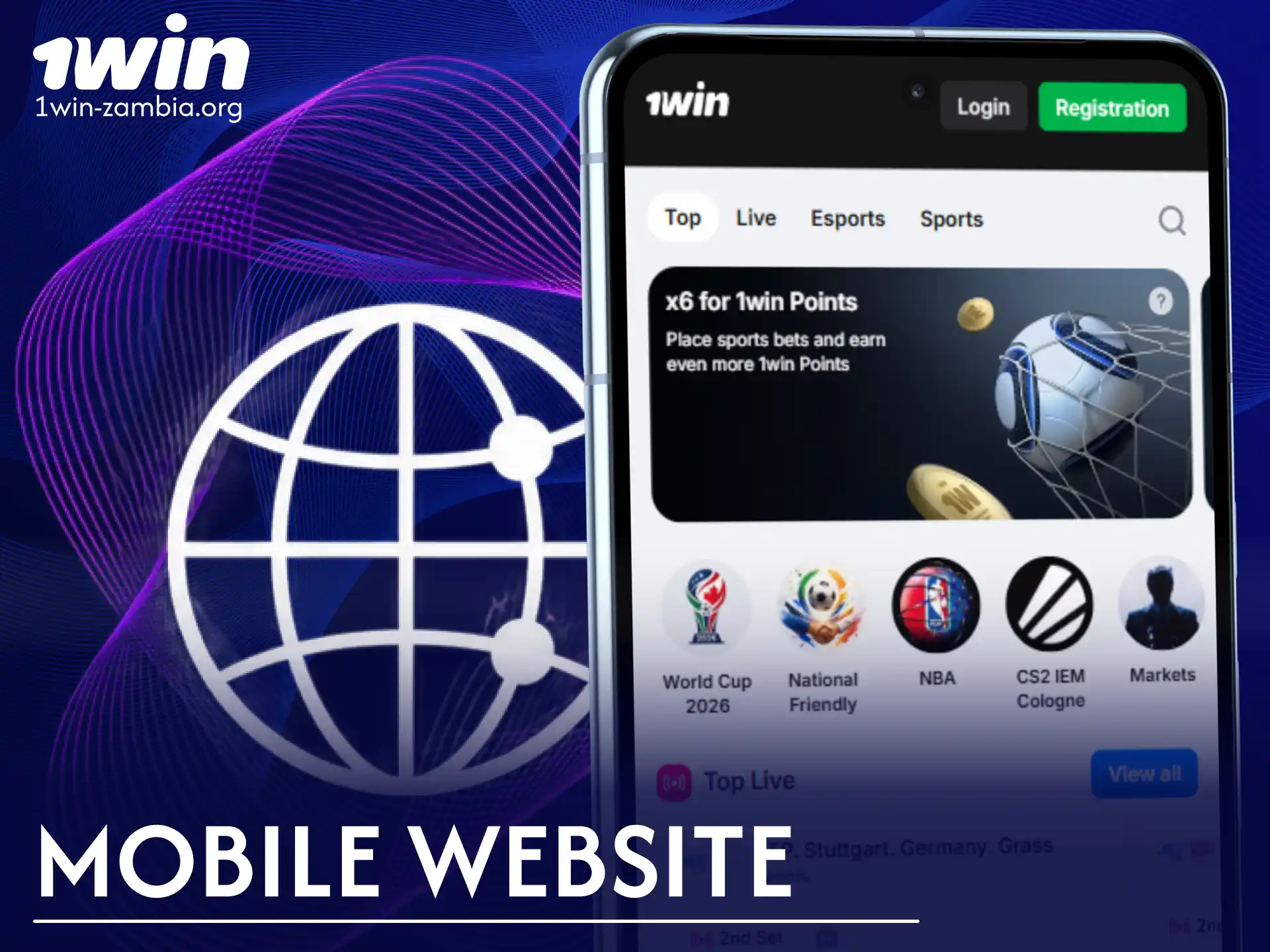 Access the optimized 1win mobile website version to place bets.