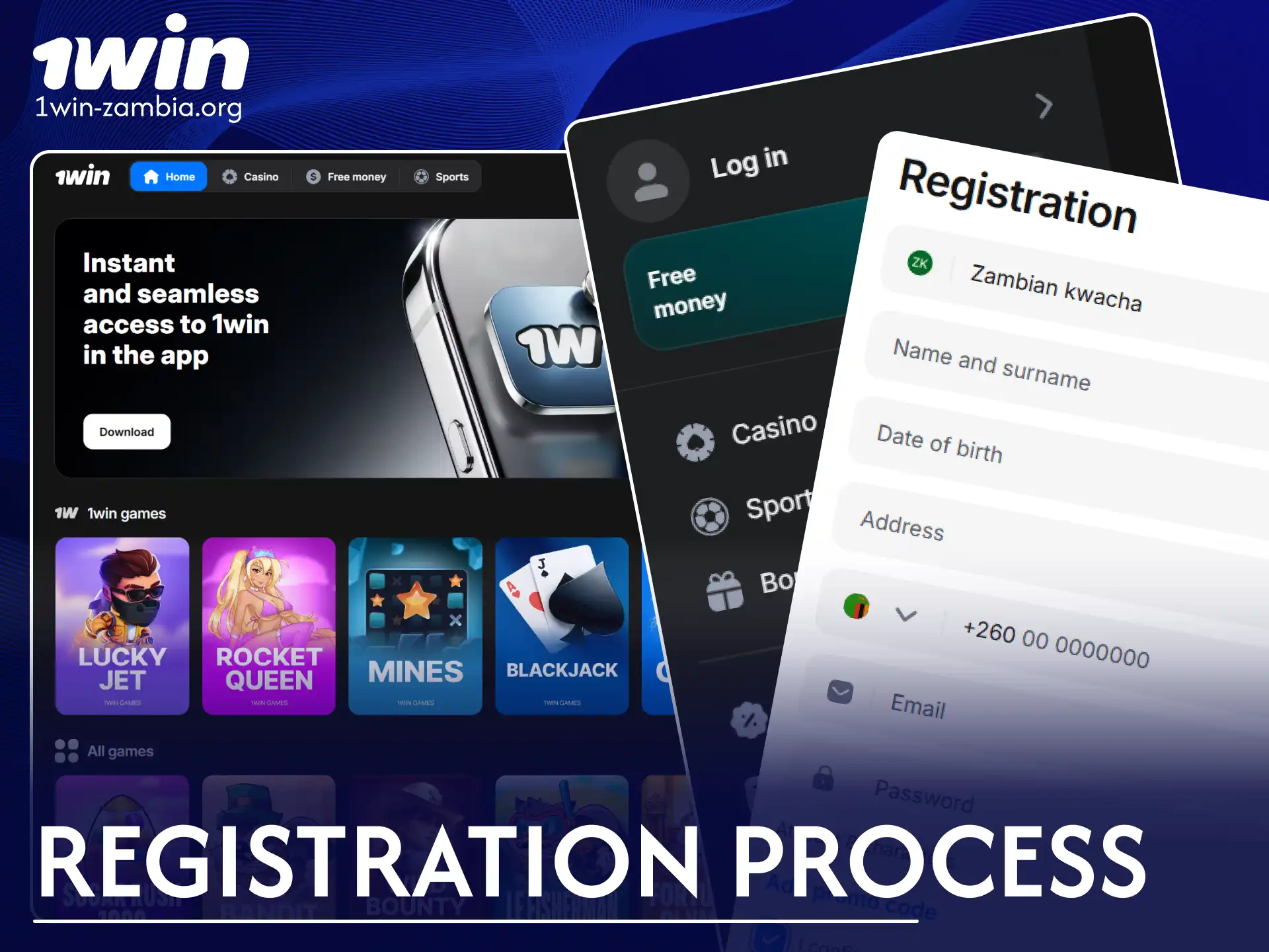 Complete the quick registration process to start betting at 1win.