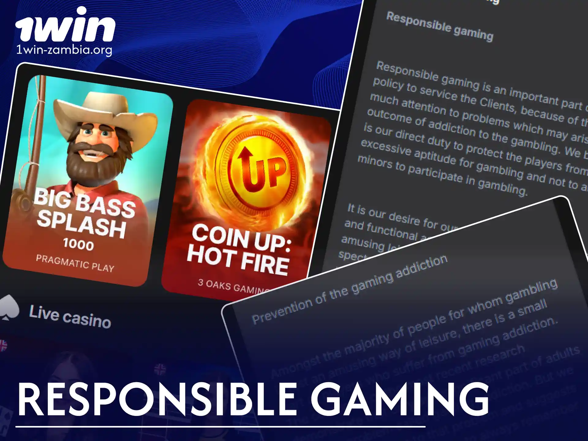 Practice responsible gaming while betting on sports at 1win casino.