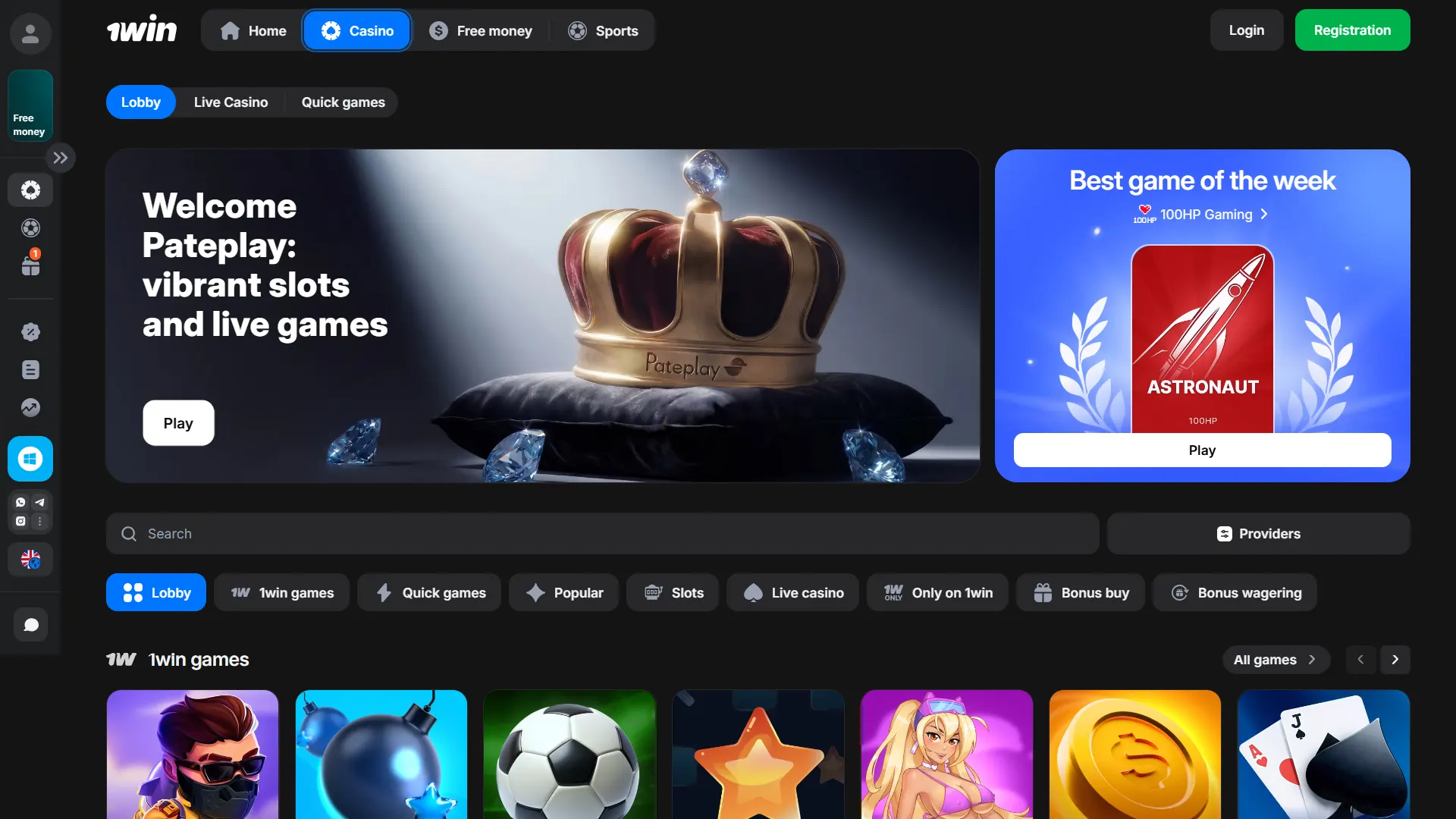 Check out the online casino section on the 1win Zambia website.
