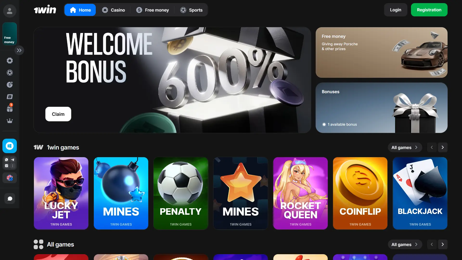 Explore the 1win Zambia website main page for online casino gaming.